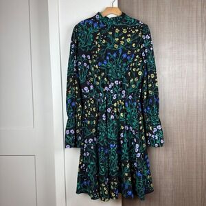 Thief & Bandit Uprooted Floral Mockneck Dress in Dusk